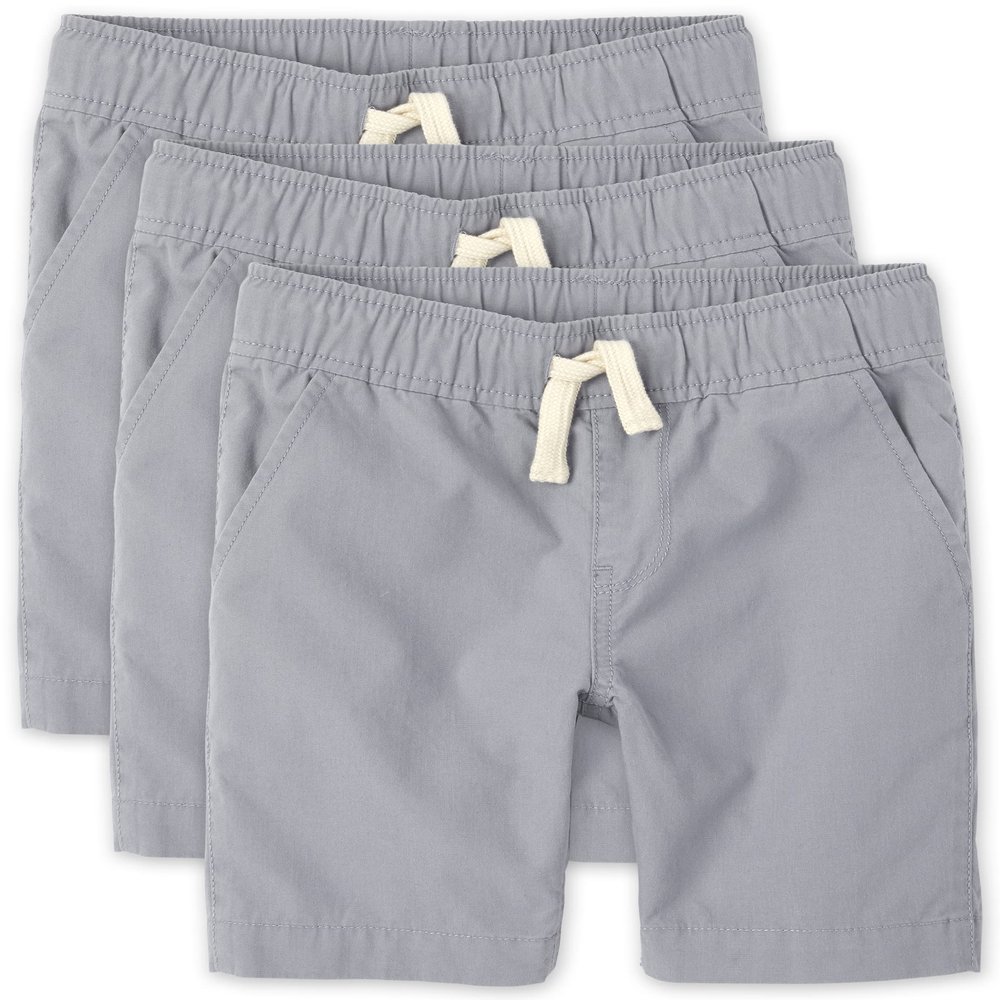 The Children's Place boys Pull On Jogger Shorts, FIN GRAY, 10