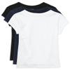 The Children's Place Girls Short Sleeve Basic Layering T-Shirt, Black/Tidal/White 3 Pack, XX-Large view 1
