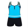 YONGHS 3PCs Girls Swimsuit Sleeveless Rash Guard Triangle Bikinis Tankini Sets with Swim Boyshorts Green A 4 view 3