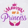 Mama of a Princess Daughter of a Queen Shirt Mommy and Me Matching Mom Kids T-Shirt Gifts White view 4