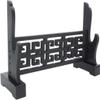 CXM WLONG 'ART Hollow Out Sword Stand Black Tai Chi Sword Holder Weapon Display Stand Japanese Samurai Sword Rack Hanger and Standard Sword Holder Layer Sword Stand1Tier view 1
