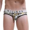 renvena Mens Mesh Printed Jockstrap Briefs Low Waist Bulge Pouch G-String Underwear Hollow Out Underpants Army Green XX-Large view 2