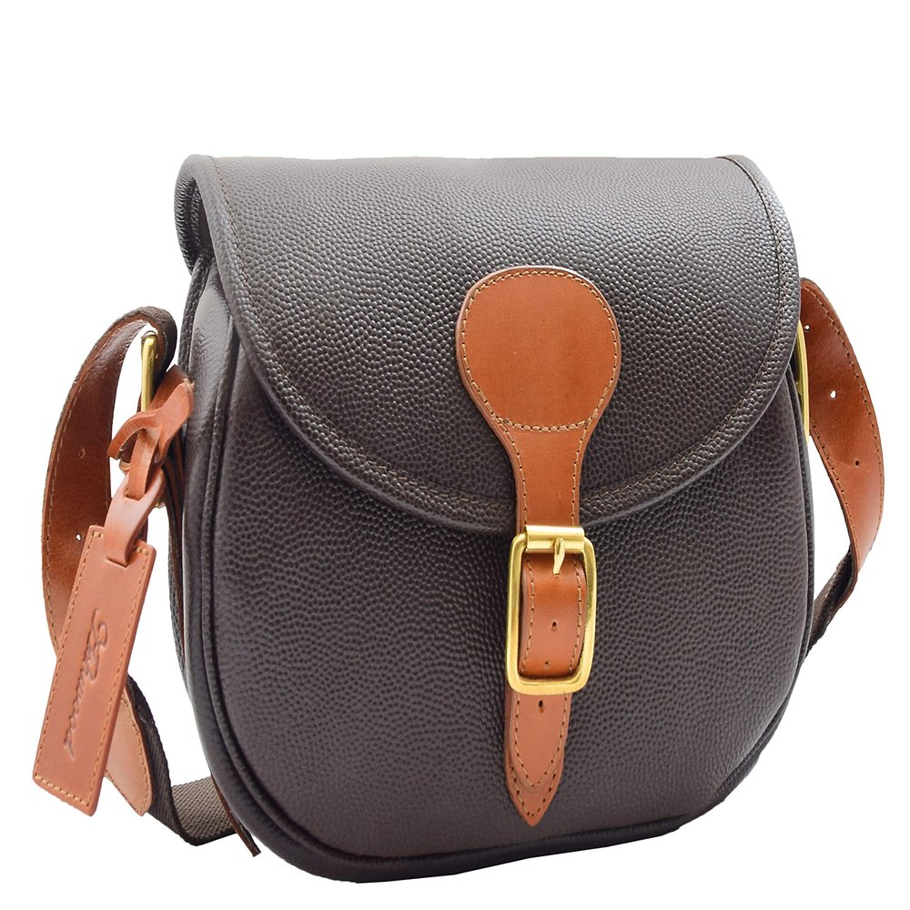Real Leather Cartridge Bag Brown Tan Ammo Shell Pouch Game Hunting Shooting Bag Chelsea