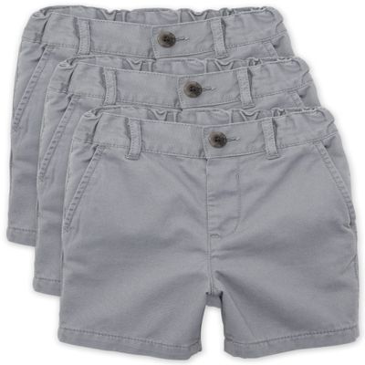 The Children's Place Baby Boys and Toddler Boys Chino Shorts, FIN Gray, 2T