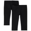 The Children's Place Baby Girls And Toddler Girls Leggings,Black/Black 2 Pack,3T view 1