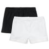The Children's Place baby girls And Toddler Cartwheel Shorts, Black/White 2 Pack, 4T US view 1