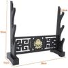 CXM WLONG 'ART Dragon Pattern Sword Stand Black Tai Chi Sword Holder Weapon Display Stand Japanese Samurai Sword Rack Hanger and Standard Sword Holder Layer Sword Stand3Tier view 2