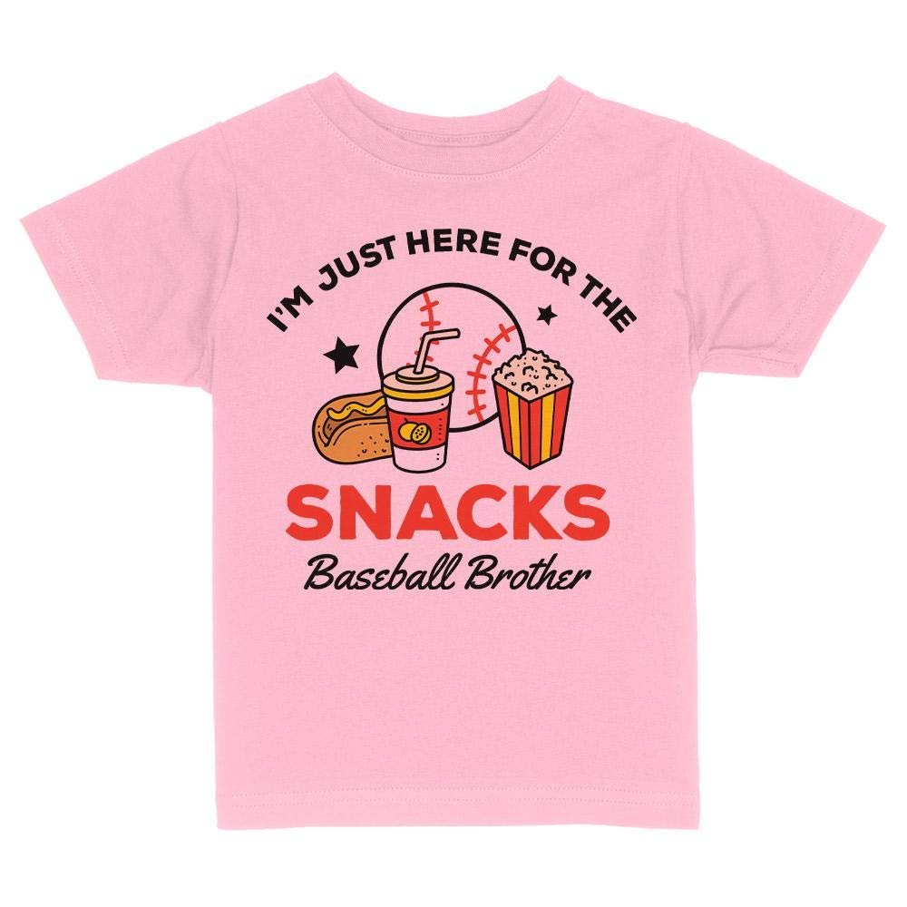 Baseball Brother Toddler Kids T-Shirt 2T Light Pink