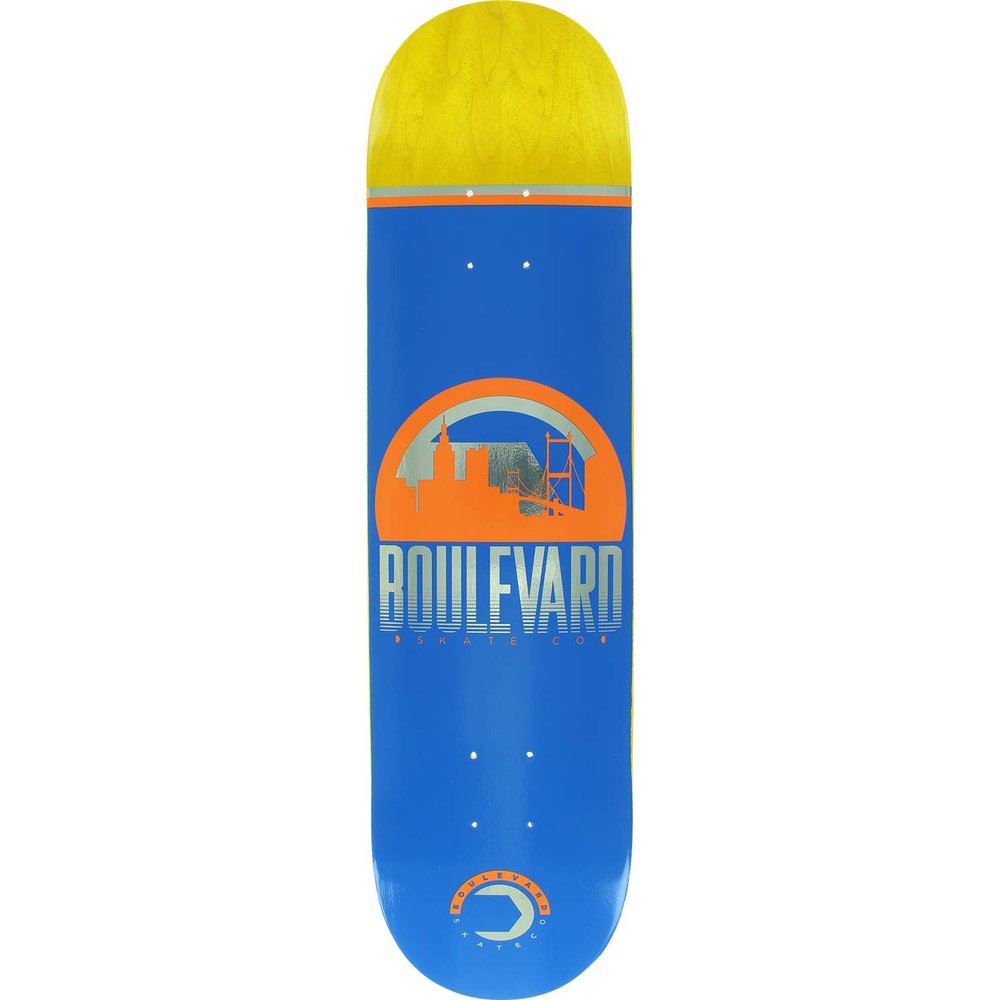 Boulevard - Traveler Deck - 7.7 Blue - Assembled AS Complete Skateboard