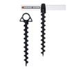 Orange Screw Ultimate Ground Anchors: Heavy Duty Screw-in Tent Stakes for High Wind, Sand, Canopies, and Camping - Made in USA, Included T-Grip Tool - (Large, 2 Pack, Black) view 1