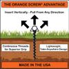 Orange Screw Ultimate Ground Anchors: Heavy Duty Screw-in Tent Stakes for High Wind, Sand, Canopies, and Camping - Made in USA, Included T-Grip Tool - (Large, 2 Pack, Black) view 3