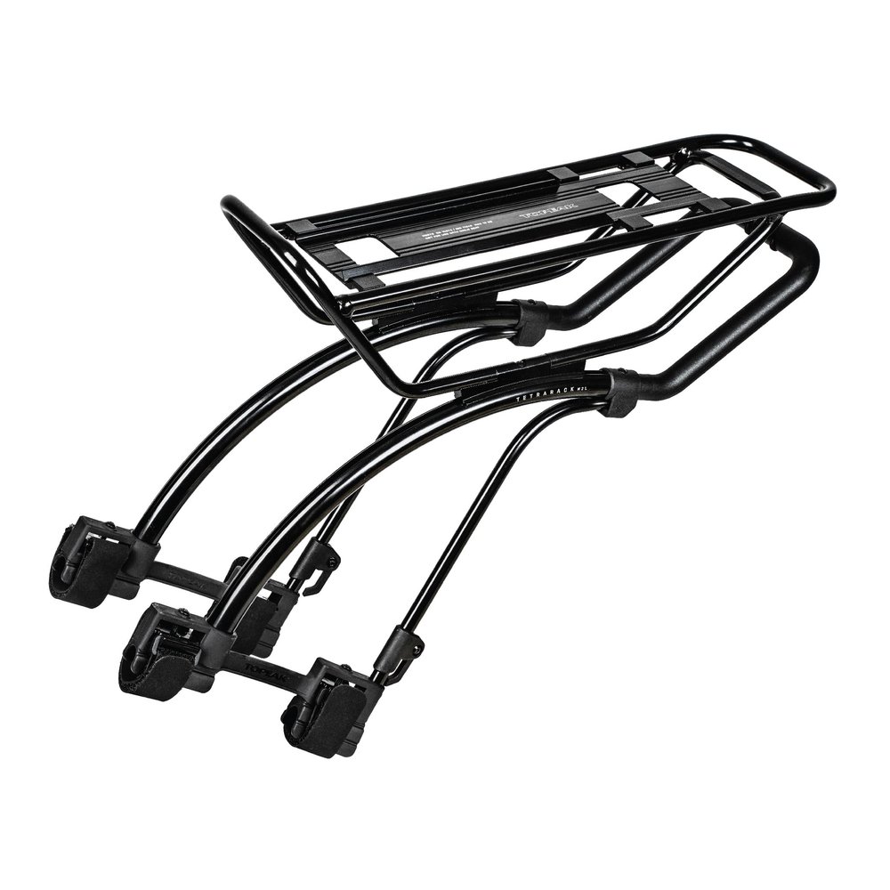 Topeak TetraRack M2L Mountain Bike Rear Rack Quick-Mount System for Full Suspension or Hardtail MTB, Adjustable Top Plate, QuickTrack Compatibility, 26 lb Load, Reflector Mount, Durable Design