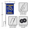 College Flags & Banners Co. Pittsburgh Panthers Paw Logo Garden Flag and Flag Stand Pole Holder Set view 2