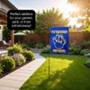 College Flags & Banners Co. Pittsburgh Panthers Paw Logo Garden Flag and Flag Stand Pole Holder Set view 3