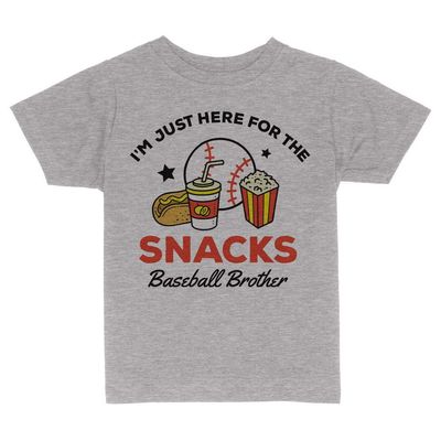 Baseball Brother Toddler Kids T-Shirt 5T Heather Grey