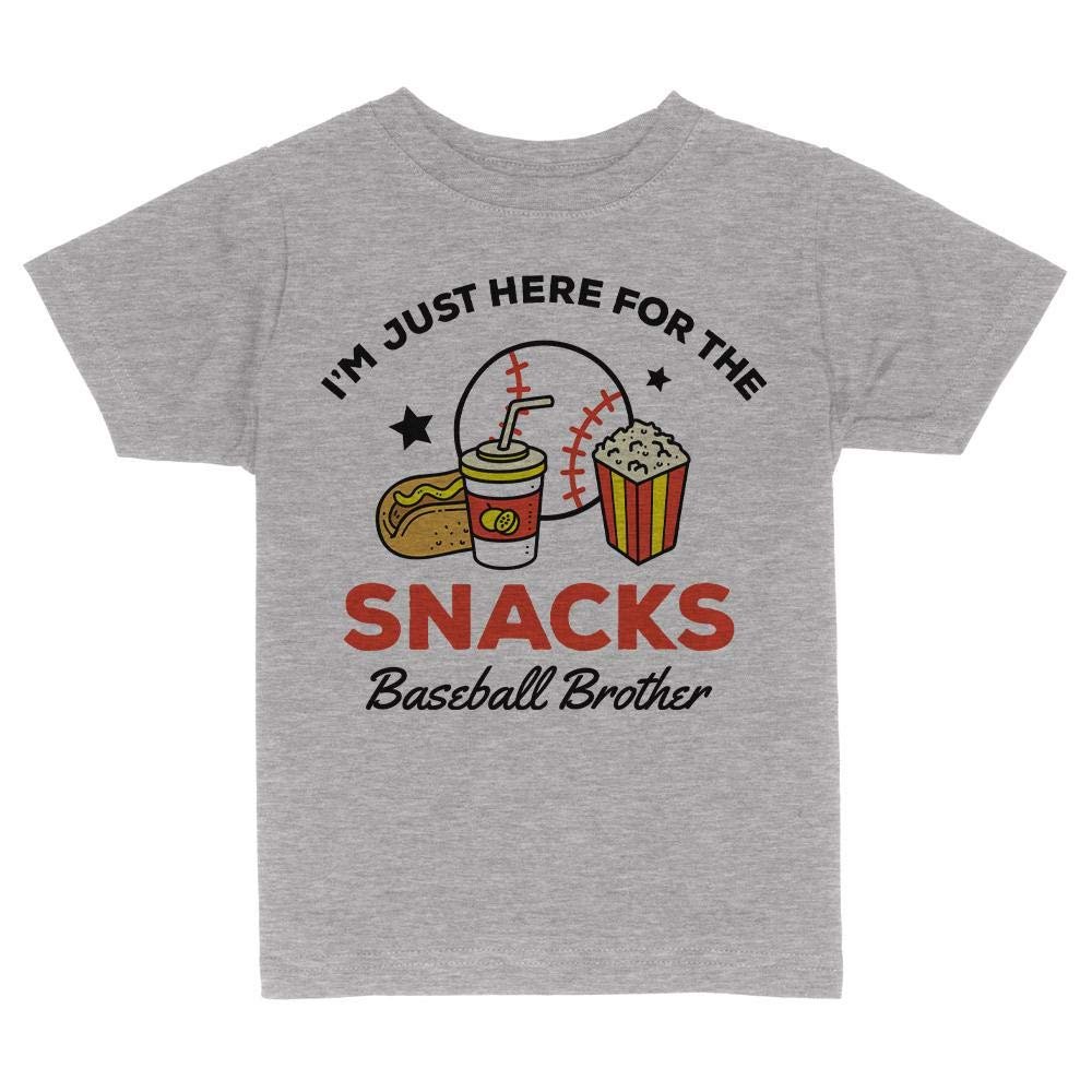 Baseball Brother Toddler Kids T-Shirt 5T Heather Grey