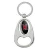 Miami University RedHawks Logo Keychain Chrome Metal Spinning Oval Bottle Opener view 2
