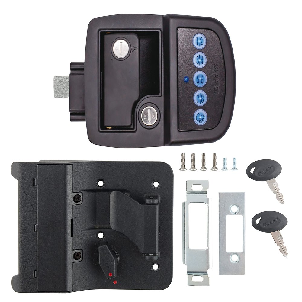 Bauer AP Products 013-5091 Keyed-A-Like Bluetooth Electric Towable Lock - RH,Black