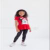 Disney Minnie Mouse Valentines Day Toddler Girls Peplum T-Shirt and Leggings Outfit Set Red/Black 5T view 2