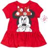 Disney Minnie Mouse Valentines Day Toddler Girls Peplum T-Shirt and Leggings Outfit Set Red/Black 5T view 4