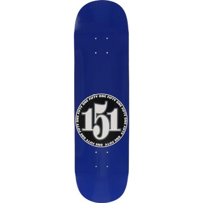151 - Team Numbers Deck - 7.75 Blue - Assembled AS Complete Skateboard