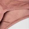DKNY womens Sheer Stripe Thong Panties, Rosewood, Medium US view 2