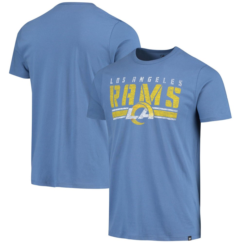 47 Men's Heathered Royal Los Angeles Rams Stripe Thru Franklin T-Shirt