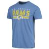 47 Men's Heathered Royal Los Angeles Rams Stripe Thru Franklin T-Shirt view 2
