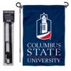 College Flags & Banners Co. Columbus State Cougars Garden Flag and Stand Pole Holder Set view 1