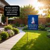 College Flags & Banners Co. Columbus State Cougars Garden Flag and Stand Pole Holder Set view 3