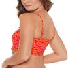 Salt + Cove Juniors' Tangerine Cherry On Top Printed Smocked Bikini Swim Top (Tangerine, Large) view 4