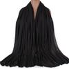 Kachanaa Stretch Jersey Turban Head Wraps Long Solid Color African Shawl Hair Scarfs Lightweight Breathable Head Bands Ties for Black Women(Black) view 4