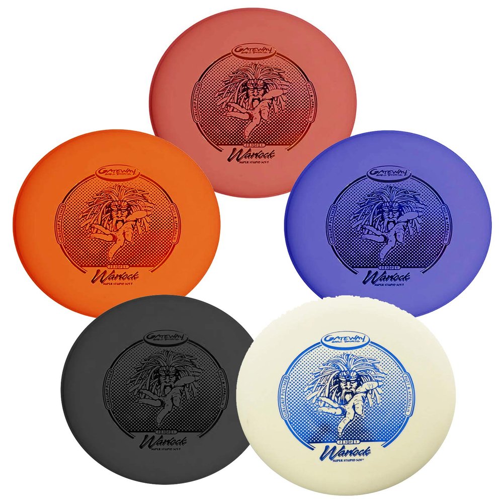 Gateway Warlock Disc Golf Putter Approach Disc - 5 Pack (Super Stupid Soft (SSS))