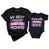 TEEAMORE Mommy is My Bestie My Best Friend Calls Me Mommy Matching Shirt Mom Kids T-Shirt Gift Black view 2