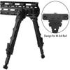 N / C Tactical Aluminum QD Airsoft Bipod, Bipod Black Aluminum V9 Tripod Two-Piece Bipod Airsoft Bipod for Camara Airsoft Scope Hunting view 4