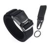 SinHuo Tactical Belt, Military Hiking Rigger 1.5 inch Nylon Web Work Belt with Heavy Duty Quick Release Buckle (1pc)), Black, 4.7 inch view 1