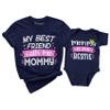 TEEAMORE Mommy is My Bestie My Best Friend Calls Me Mommy Matching Shirt Mom Kids T-Shirt Gift Navy view 2