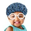 Babrukda Kids Satin Lined Sleep Cap, Frizzy Curly Long Hair Beanie Adjustable Bonnet Slouchy Night Cap Protection Care Hat Cool Shark Print Headwear for Boys Toddler Children Baby view 1