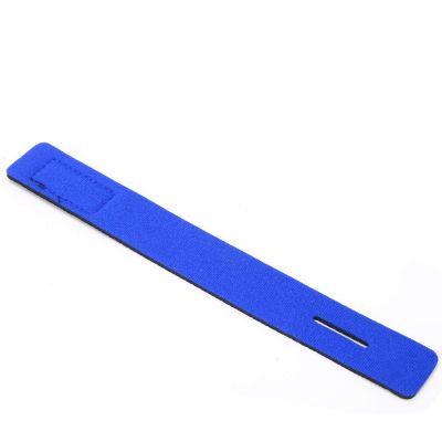 Alomejor 10pcs Fishing Rod Strap Outdoor Fishing Rod Carry Strap Neoprene Sling Elastic Adjustable Tackle Holder(Blue)