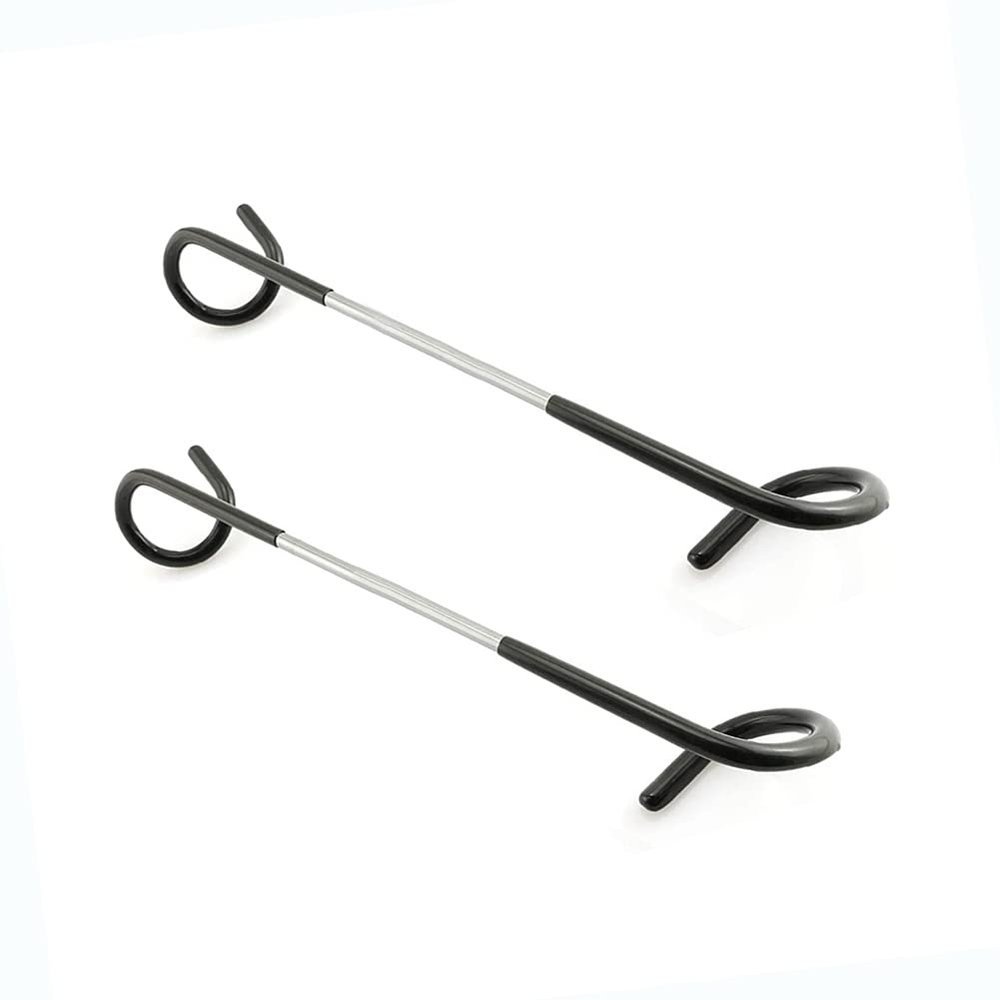 Quality Life Camping Lantern Hook Hanger Tent Light Outdoor Lamp Hanger Non-Slip for Camping Hiking Black - 2pcs