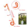 Quality Life Camping Lantern Hook Hanger Tent Light Outdoor Lamp Hanger Non-Slip for Camping Hiking Orange - 2pcs view 2