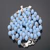 Multi-Color Catholic Necklace Crystal Bead Necklace, Maria Blessing NecklaceJewelry- (Metal Color: 8MM0078) view 2