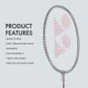 YONEX GR 303i Aluminium Strung Badminton Racket with Full Racket Cover (Silver) | for Beginners | 83 Grams | High Durability view 2