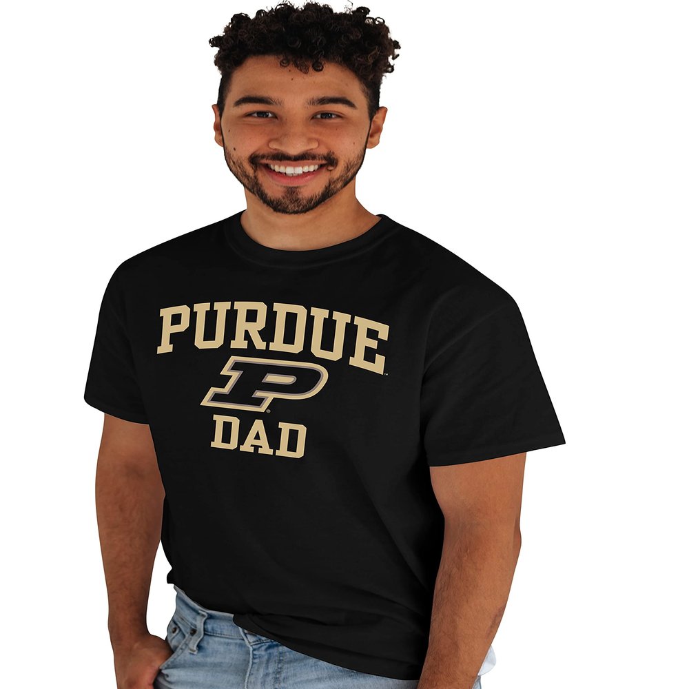 Blue 84 Men's Purdue Boilermakers Dad T-Shirt, Purdue Boilermakers Black, Small