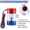 Boat Bilge Water Pump 12 V 1100 GPH Electric Marine Bilge Pump and Automatic Boat Pump Float Switch 12 V 24 V 32 V for Boats, 2 Pieces in Total view 3