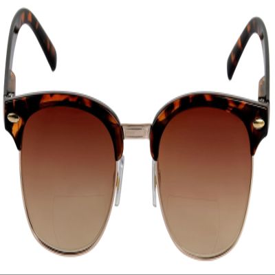 Mass Vision The Executive Classic Semi-Rimless Bifocal Reading Sunglasses for Men and Women (Tortoise, 1.75)