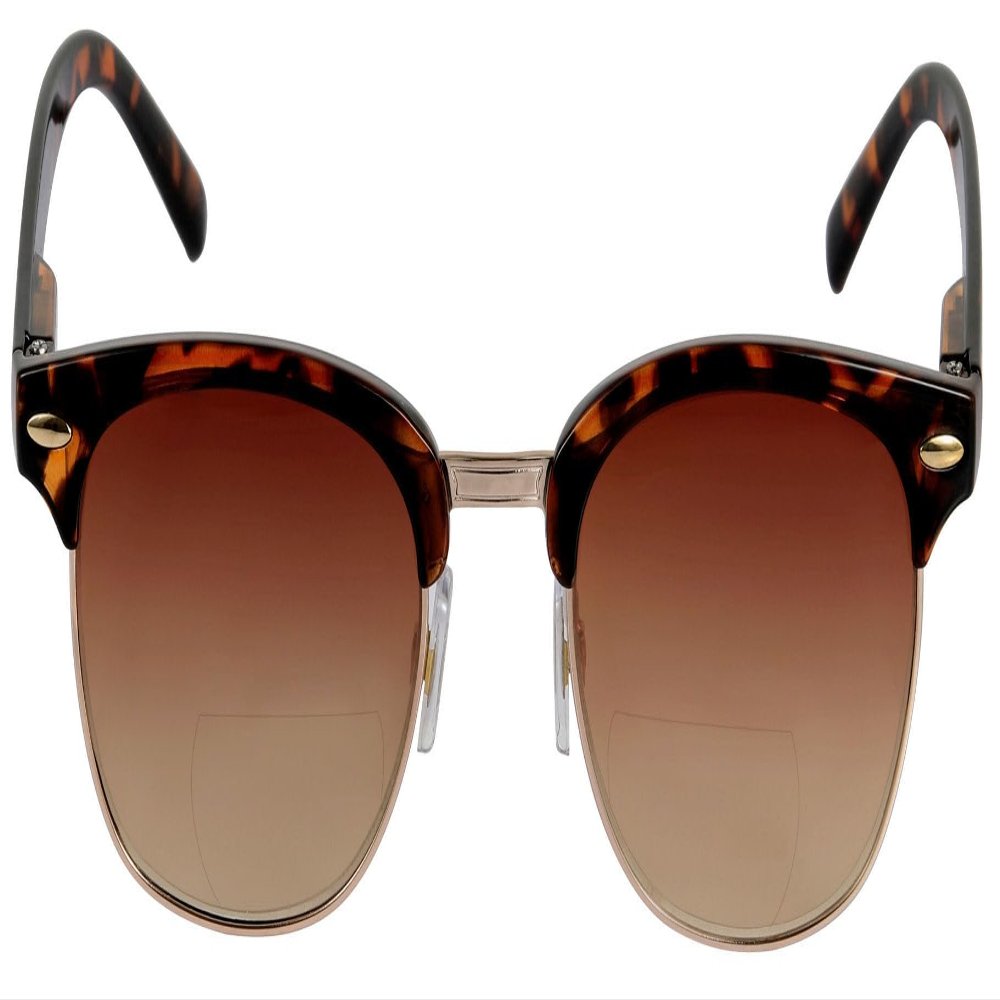 Mass Vision The Executive Classic Semi-Rimless Bifocal Reading Sunglasses for Men and Women (Tortoise, 1.75)