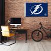 Rico Industries NHL Hockey Tampa Bay Lightning Blue 3' x 5' Banner Flag Single Sided - Indoor or Outdoor - Home Dcor view 2