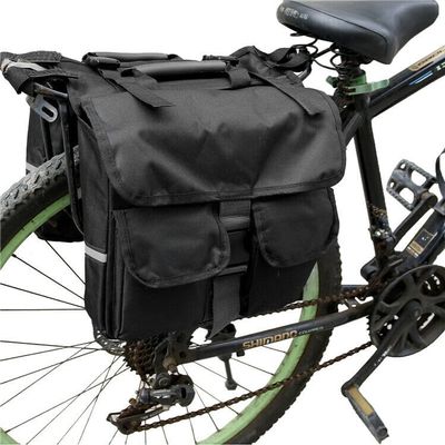 Mydays Waterproof Heavy Duty Electric Bike Ebike Bicycle Rear Rack Saddle Bags NEW (Black)
