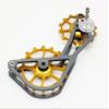 SwishTi Road Cyclocross Gravel Bicycle Bike Rear Derailleur Oversized Pulley Wheel System Cage OSPW for Sram eTap 11 Speed use (Gold) view 3